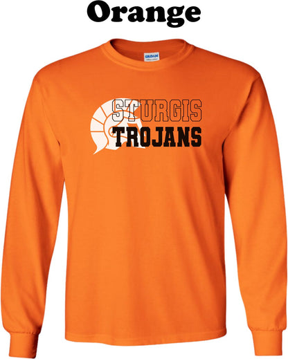 Sturgis Trojans Logo Varsity Lettering Long Sleeve