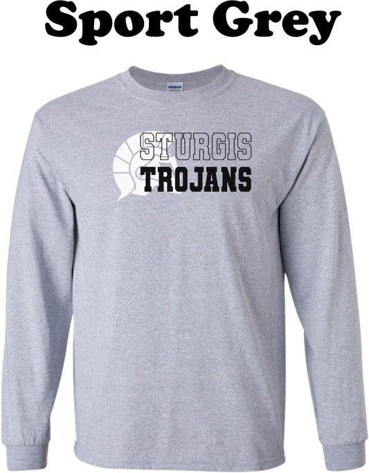 Sturgis Trojans Logo Varsity Lettering Long Sleeve