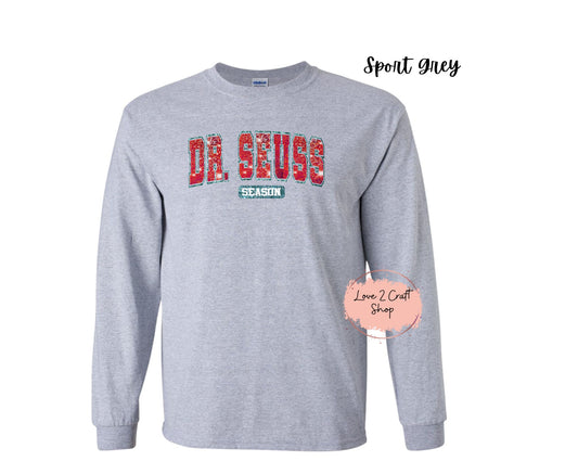 Dr Seuss Season - Faux Glitter Cat in the Hat Long Sleeve