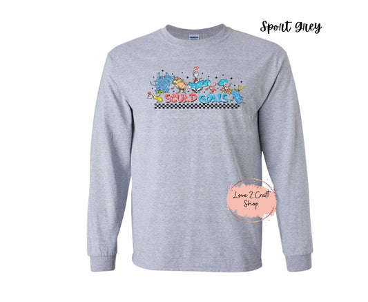 Squad Goals -  Faux Glitter   - Cat in the Hat Long Sleeve
