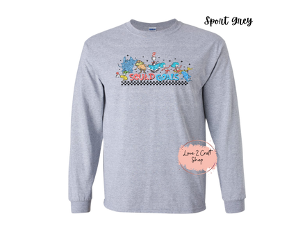 Squad Goals -  Faux Glitter   - Cat in the Hat Long Sleeve