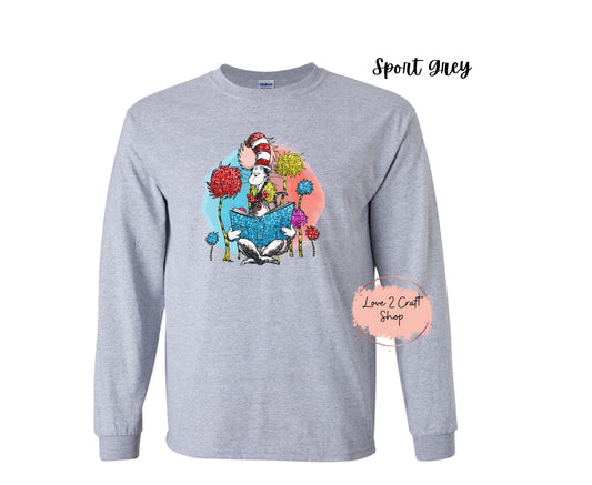 Dr Seuss reading - Cat in the Hat Long Sleeve