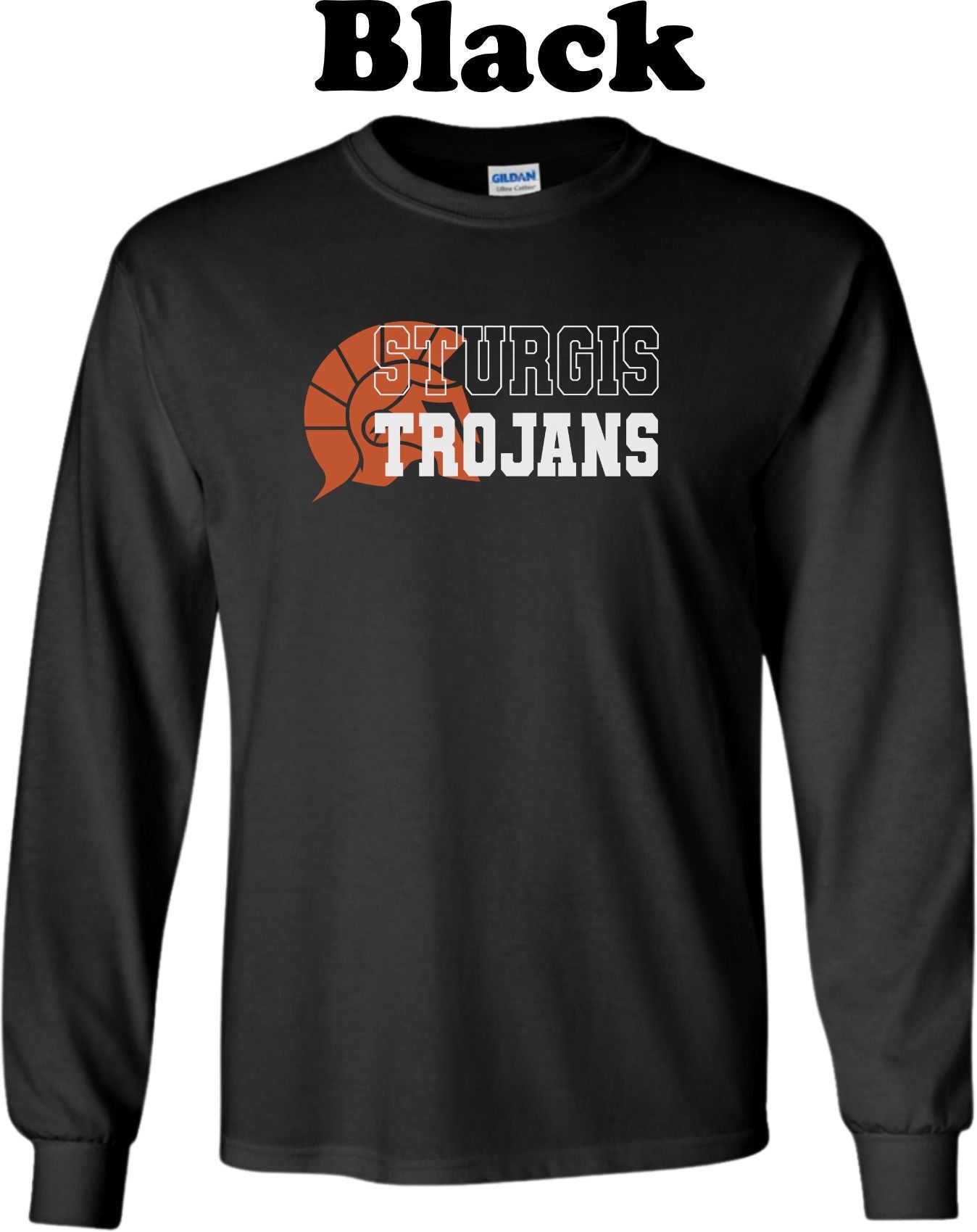 Sturgis Trojans Logo Varsity Lettering Long Sleeve