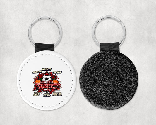 MHS Fall Frenzy Round Sparkly Key Chain