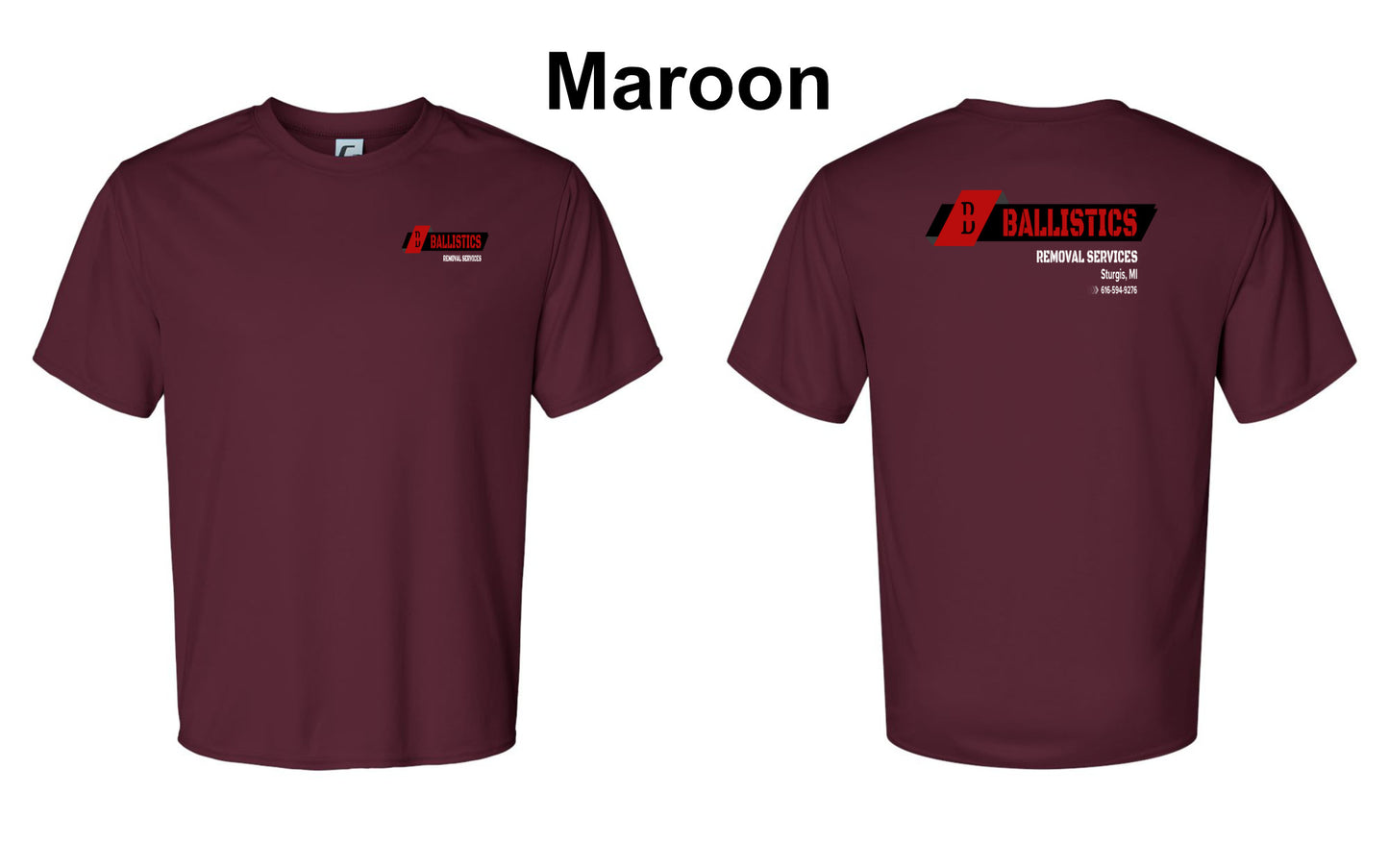 Custom Business logo Performance 100% polyester Moisture-Wicking tee