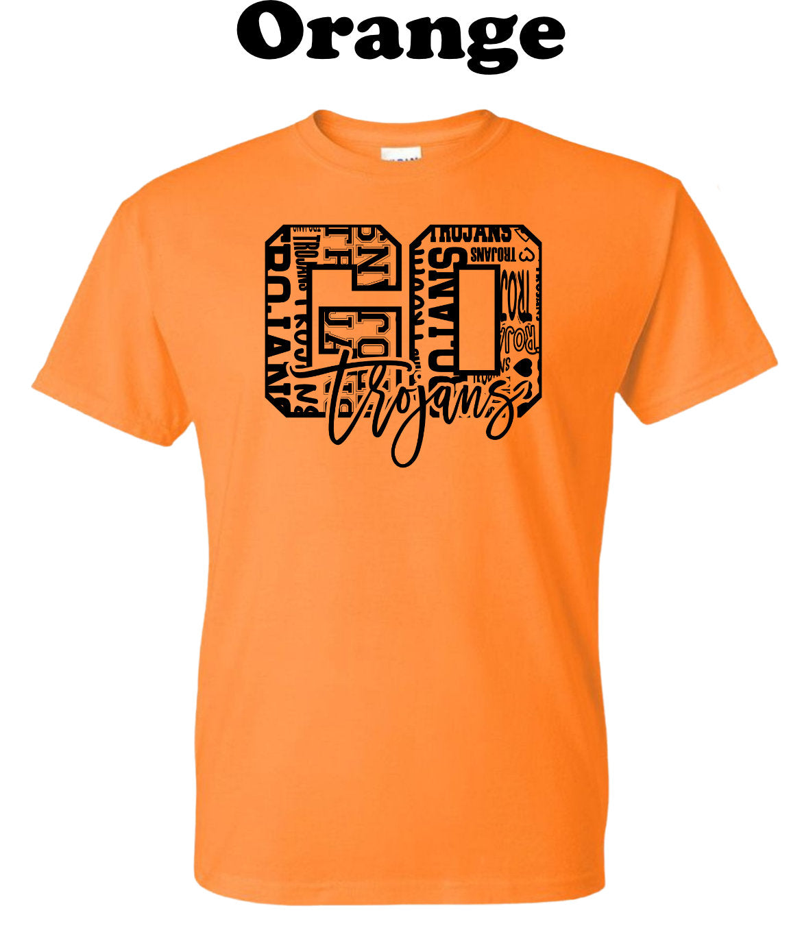 Go Trojans Black Typography Tee