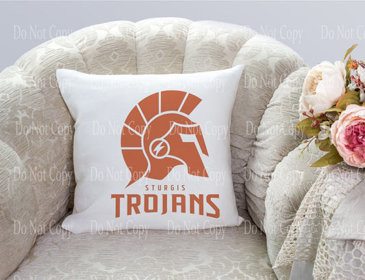 Sturgis Trojans Logo pillow