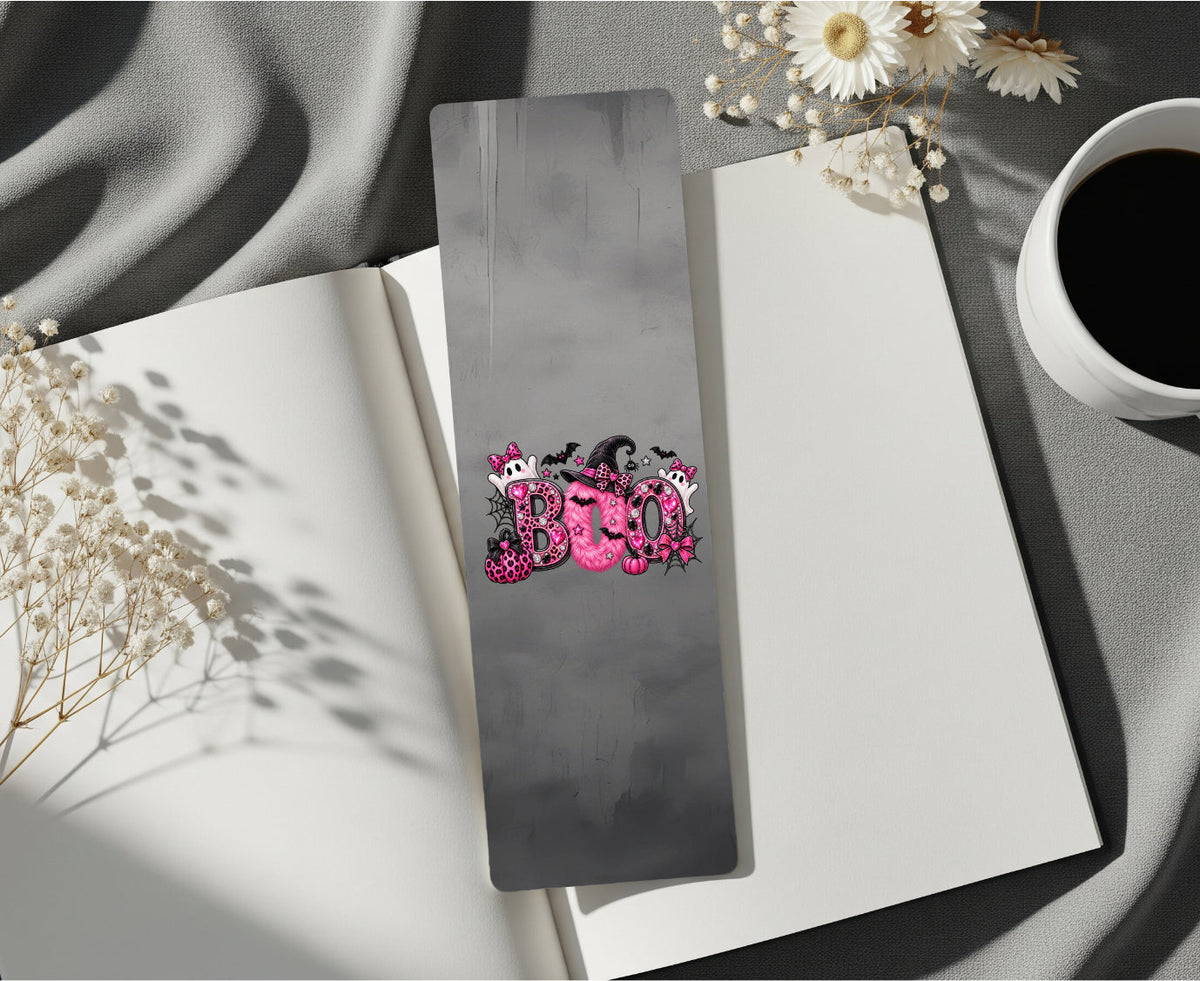 Pink BOO Halloween Bookmark