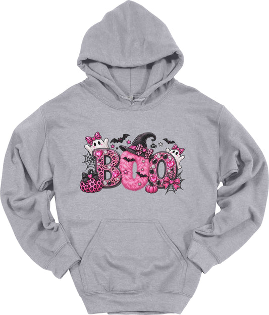 Pink BOO Halloween Hoodie