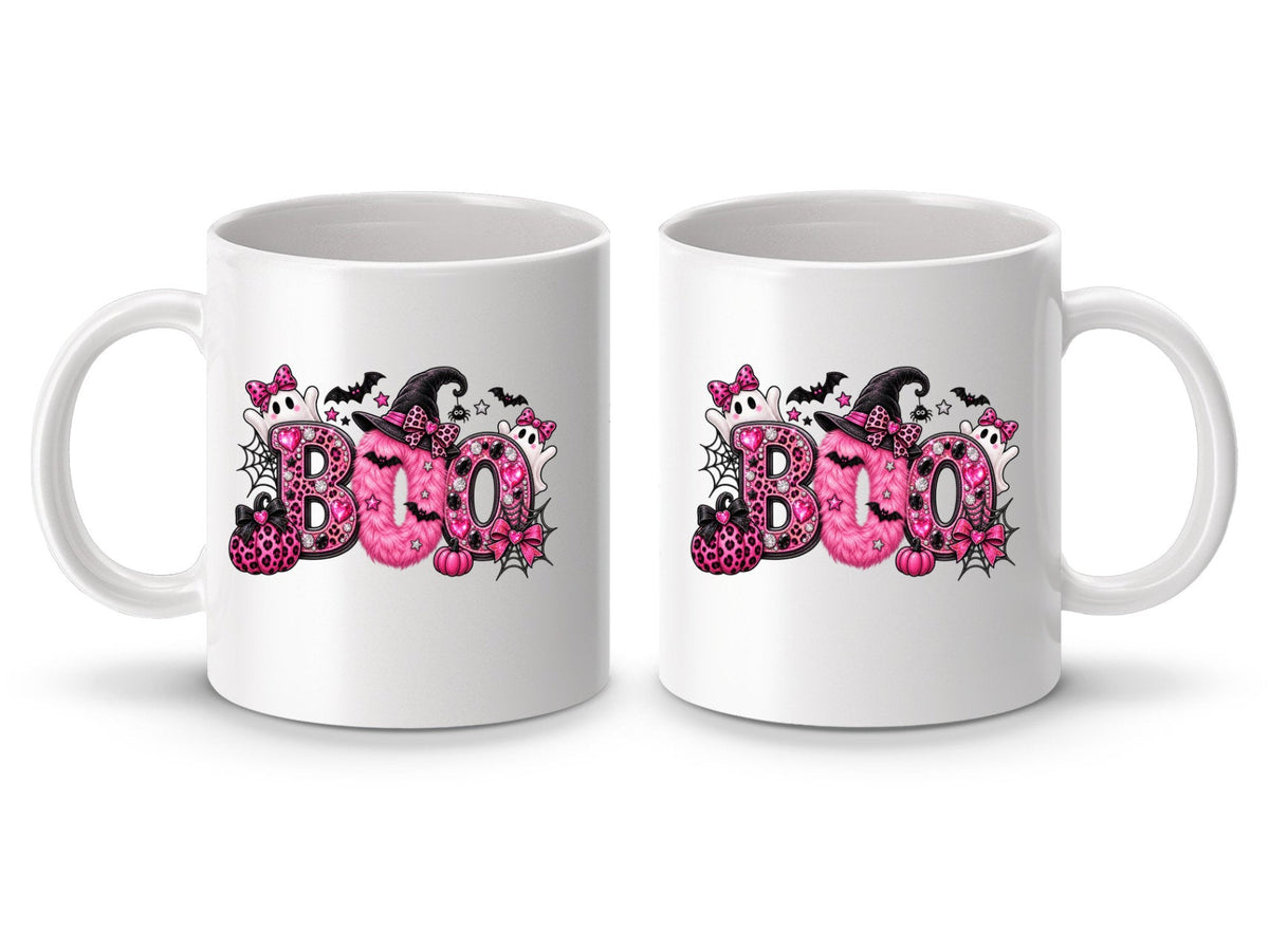 Pink BOO Halloween Mug