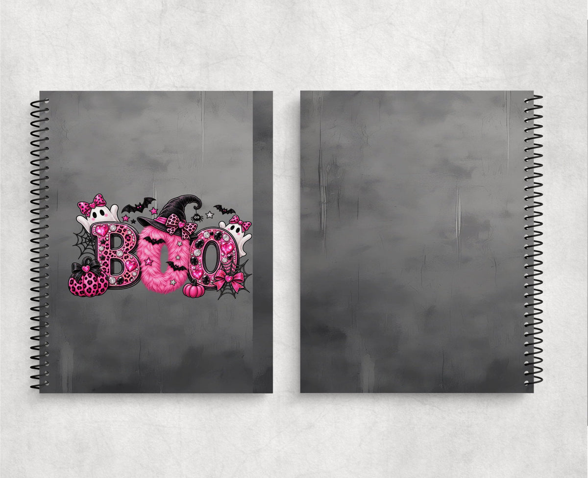 Pink BOO Halloween Notebook