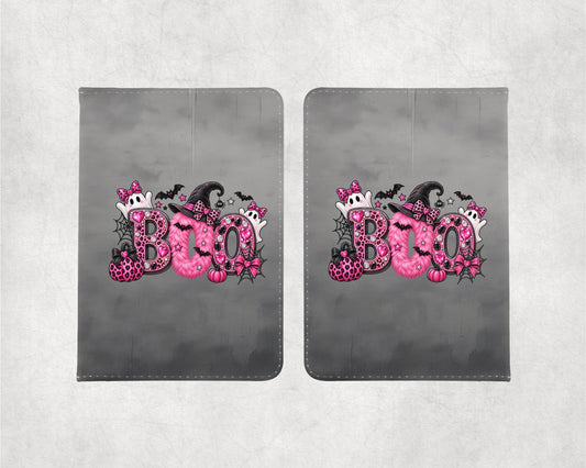 Pink BOO Halloween Passport Holder