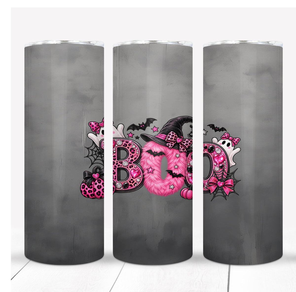 Pink BOO Halloween Tumbler
