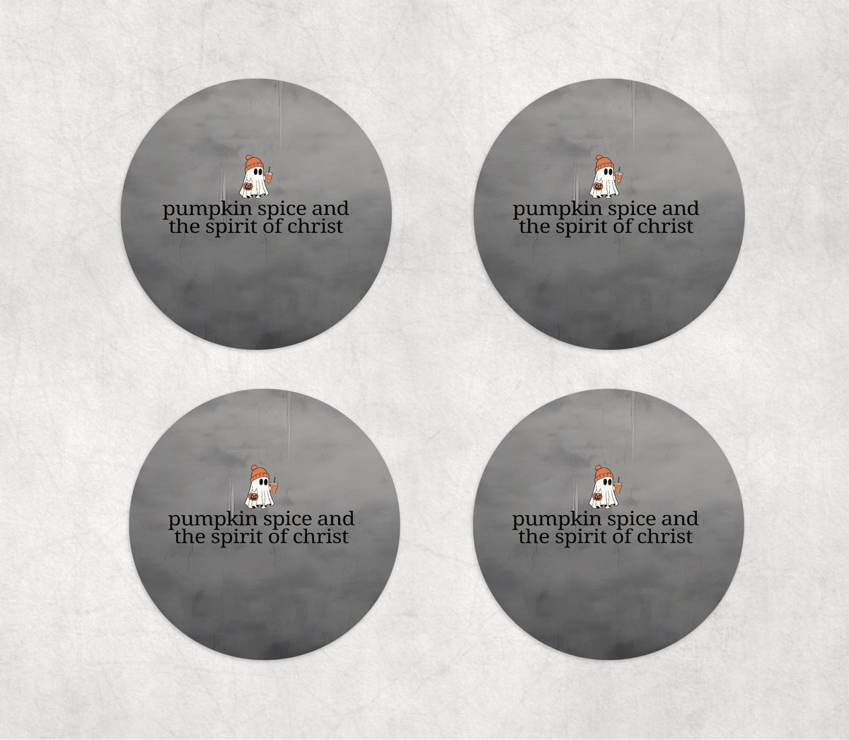 Pumpkin Spice and the Spirit of Jesus Christ Coasters - Square or Round