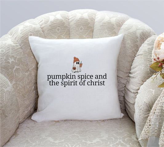 Pumpkin Spice and the Spirit of Christ Pillow 1