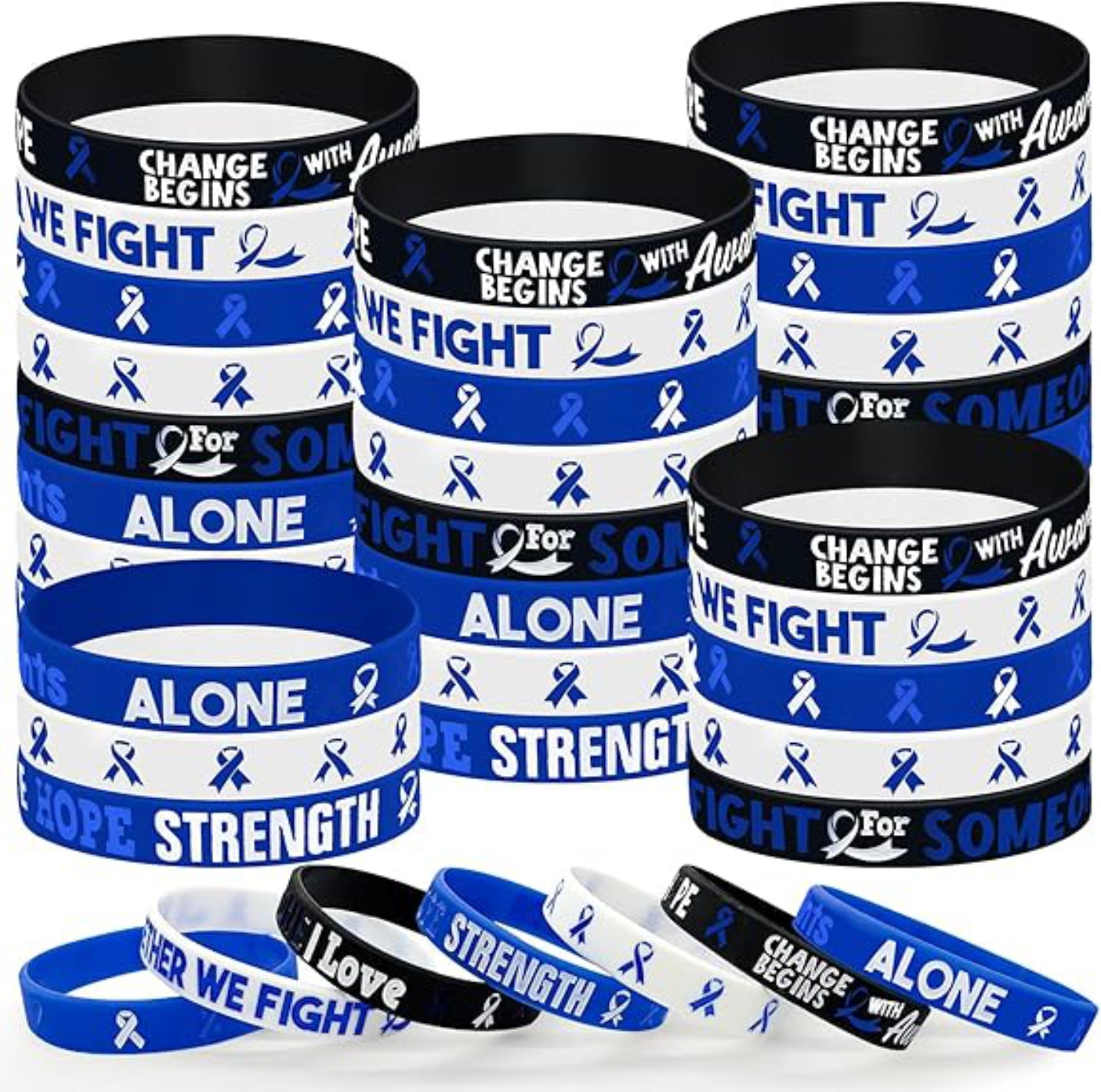Colon Cancer Awareness Ribbon Bracelets - 3 different styles
