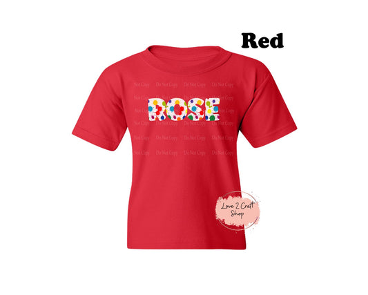 Personalized Name Paint Splatter Youth T-Shirt