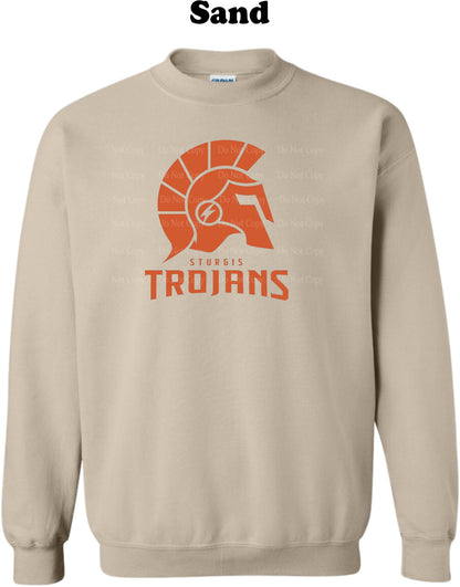 Sturgis Trojans Orange Logo Crewneck Sweatshirt