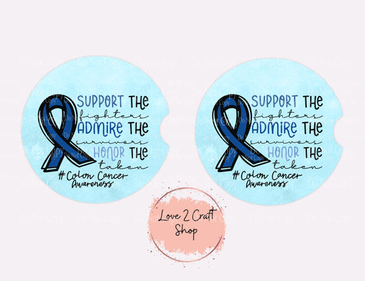 Support Admire Honor Car Coasters