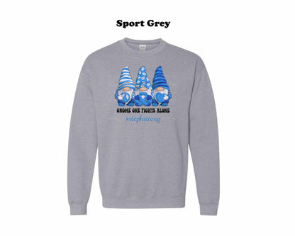 Colon Cancer Gnome one fights alone Crewneck