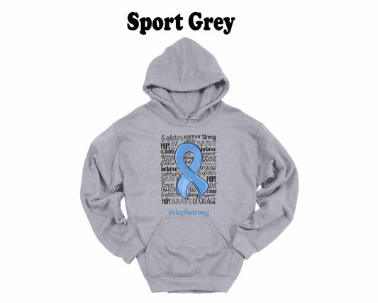 Colon Cancer ribbon typography Hoodie