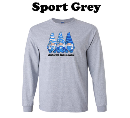 Colon Cancer Gnome one fights alone Long Sleeve