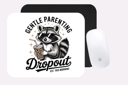 Raccoon Gentle Parenting Mouse Pad 7.5" x 9"