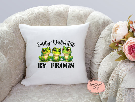 Easily distracted by Frogs pillow