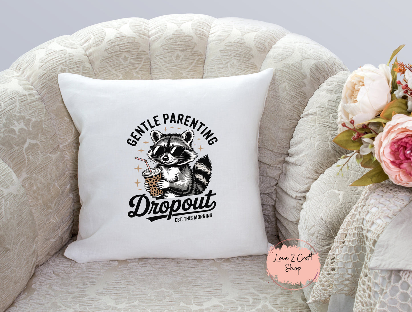 Raccoon Gentle Parenting pillow