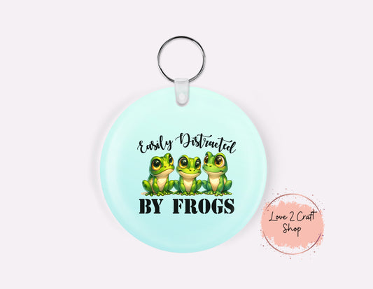 Easily distracted by Frogs Key chain