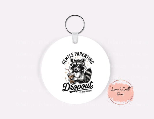 Raccoon Gentle Parenting Key chain