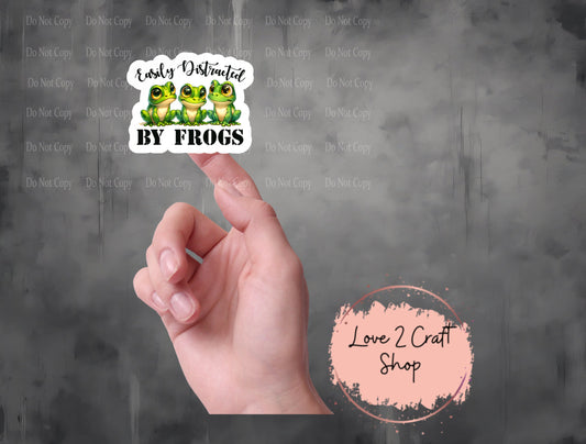Easily distracted by Frogs Stickers