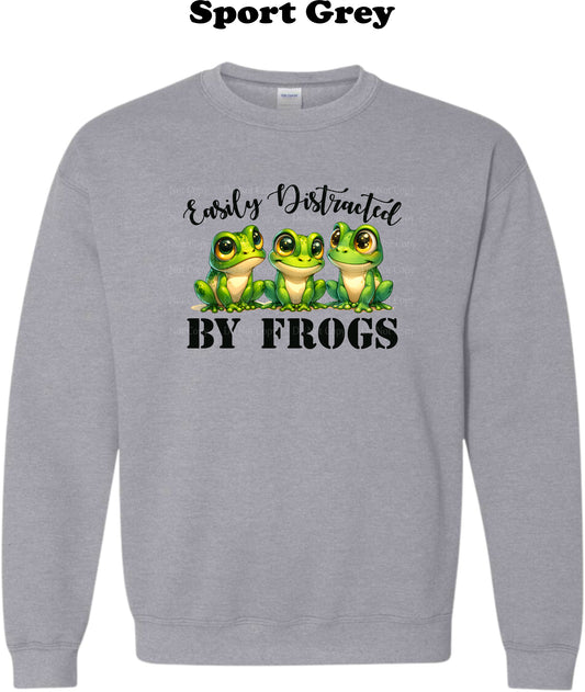 Easily distracted by Frogs Crewneck