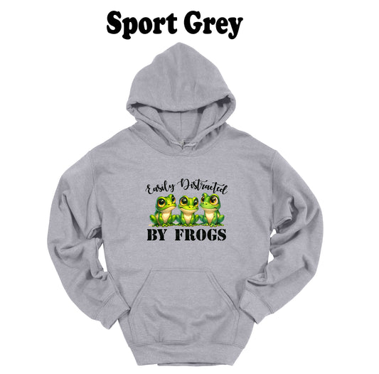 Easily distracted by Frogs Hoodie