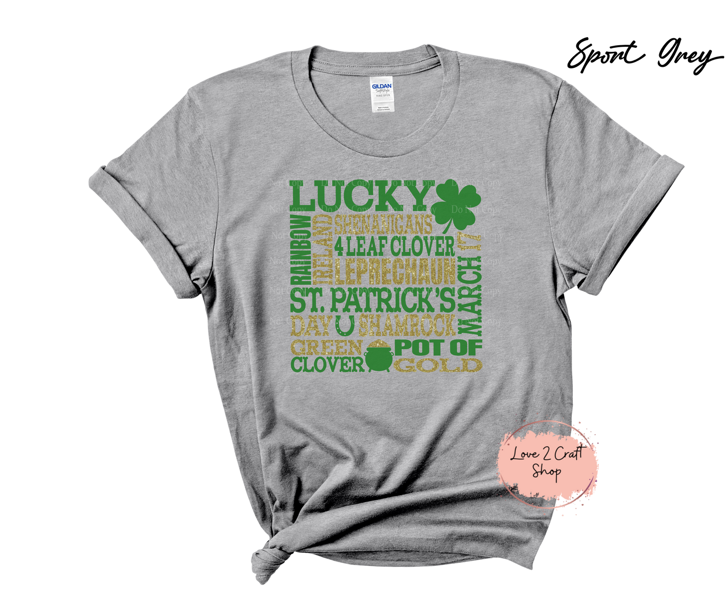 St Patricks day Subway art print - Faux Glitter  T-Shirt