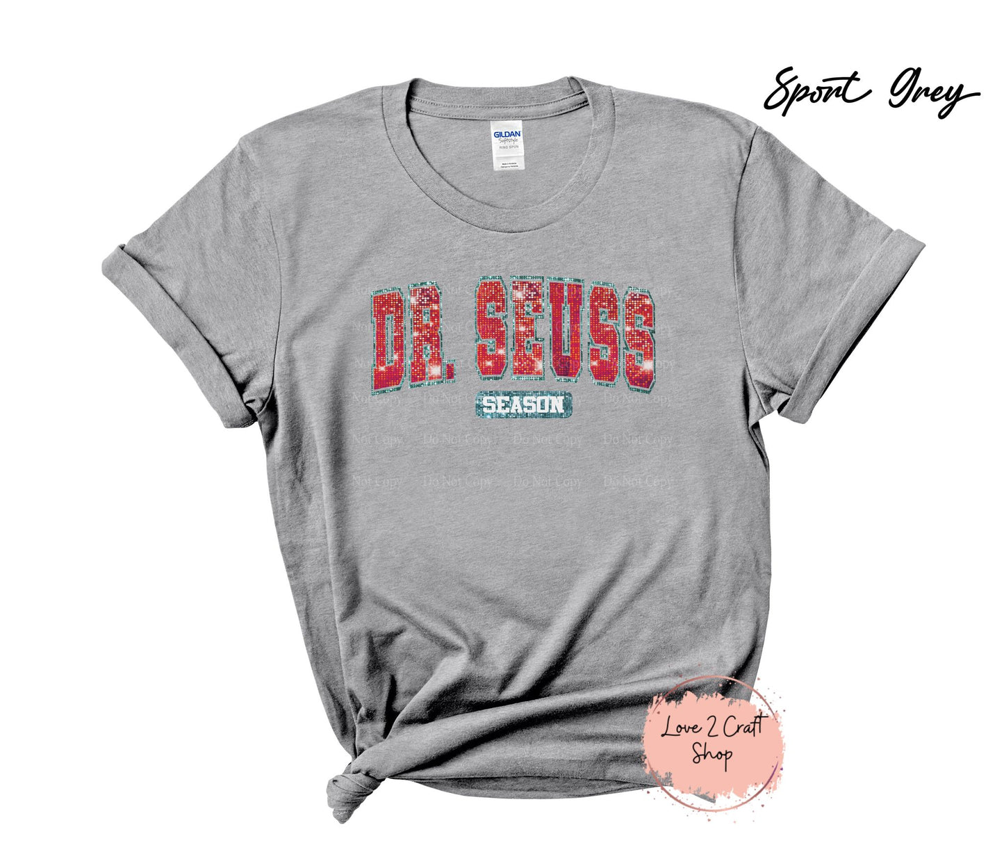 Dr Seuss Season - Faux Glitter Cat in the Hat T-Shirt