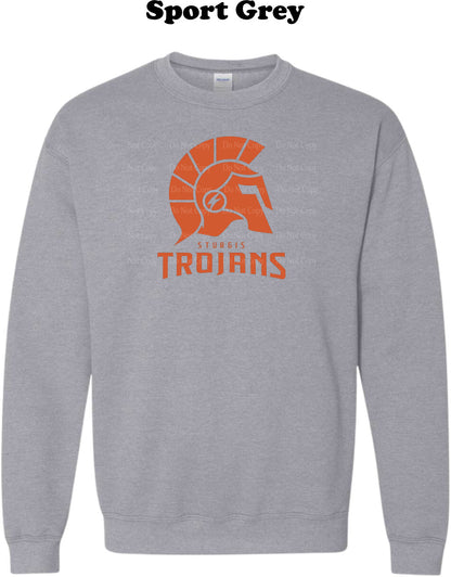 Sturgis Trojans Orange Logo Crewneck Sweatshirt