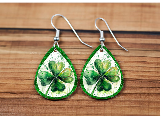 St Patrick's Day - Group 1 - 4 styles teardrop earrings