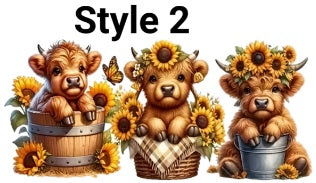 Highland Cow Cold Brew Glass Tumblers - 5 Styles