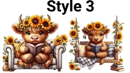 Highland Cow Cold Brew Glass Tumblers - 5 Styles