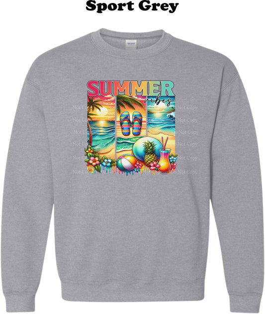 Summer Vibes Tropical Delight Crewneck