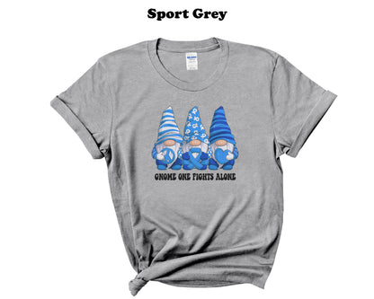 Colon Cancer Gnome One Fights Alone Tee