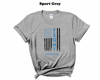 Colon Cancer American Flag Fight T-Shirt