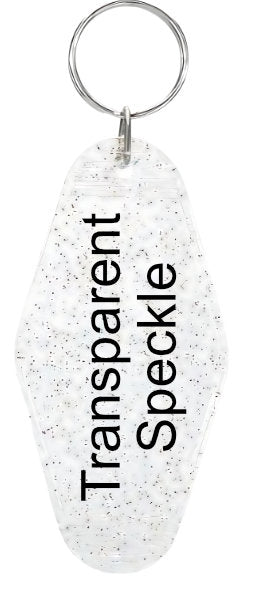 Motel Key Chain TransparentSpeckled