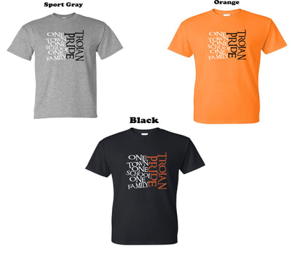 Trojan Pride - One Town, One School, One Family Tee