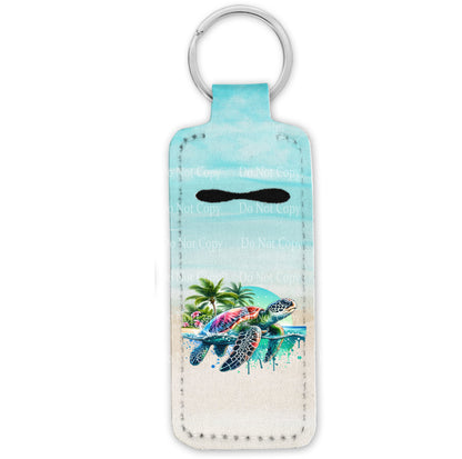 Watercolor Vibrant Sea Turtle Lip Balm Holder