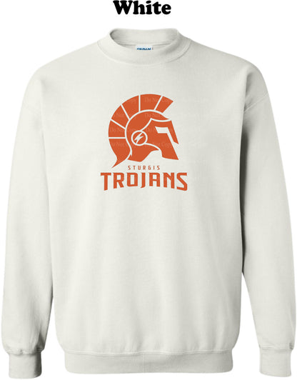 Sturgis Trojans Orange Logo Crewneck Sweatshirt