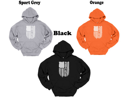 Sturgis Trojans White American Flag Hooded Sweatshirt