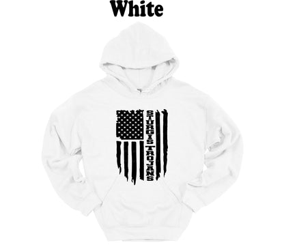 Sturgis Trojans Black American Flag Hooded Sweatshirt