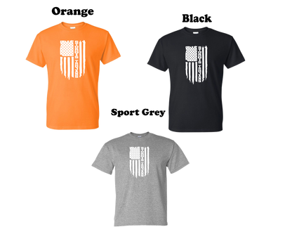 Sturgis Trojans White American Flag Tee